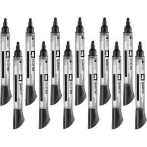 Quartet Glass Board Dry Erase Markers, Premium Whiteboard Markers, Bullet Tip, Assorted Colors, 12 Pack (79554)(Black)