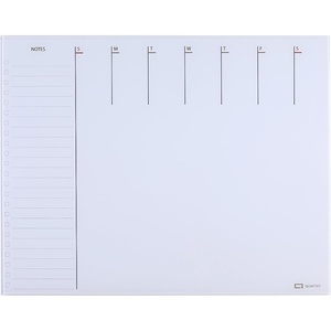 Quartet Glass Desktop Weekly Planner, 17″ x 22″, Whiteboard, Dry Erase Surface, Clean Erase, Includes 1 Dry Erase Marker, White (GDP2217W)(Weekly Planner (White))