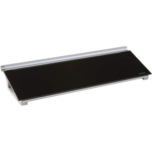 Quartet Glass Dry Erase White Board, Desktop Computer Pad for Notetaking, 18″ x 6″ Whiteboard, Clean Erase Surface with Storage, 1 Dry Erase Marker, White Surface (GDP186)(Black)