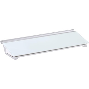 Quartet Glass Dry Erase White Board, Desktop Computer Pad for Notetaking, 18″ x 6″ Whiteboard, Clean Erase Surface with Storage, 1 Dry Erase Marker, White Surface (GDP186)(White)