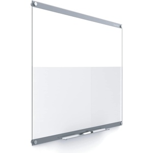 Quartet Glass Whiteboard, Magnetic Dry Erase Board, 3′ x 2′, with Customizable Templates, White Dry Erase Surface, Infinity (GI3624)(36″W x 24″H)