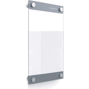 Quartet Glass Whiteboard, Magnetic Dry Erase Board, 8-1/2″ x 11″, with Customizable Templates, White Dry Erase Surface, Infinity (GI8511)(9″W x 11″H)