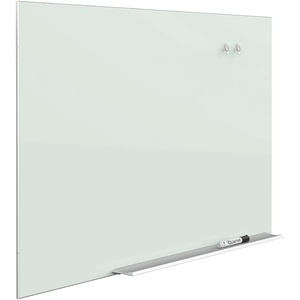 Quartet Glass Whiteboard, Magnetic Dry Erase White Board, 50″ x 28″, Wide Format, Aluminum Frame, Element (G5028E)(28″W x 50″H)