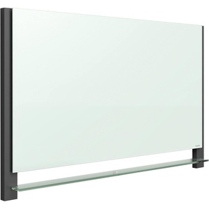 Quartet Glass Whiteboard, Magnetic Dry Erase White Board, 50″ x 28″, Wide Format with Invisible Mount, Black Aluminum Frame, Evoque (G5028BA)(Layered Look)