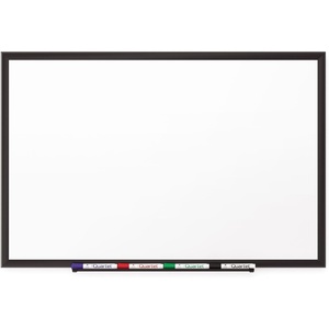 Quartet Magnetic Porcelain Whiteboard, 5′ x 3′ White Board, Premium, Duramax, Black Aluminum Frame (2545B)(Black)