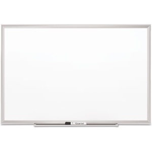 Quartet Magnetic Porcelain Whiteboard, 5′ x 3′ White Board, Premium, Duramax, Black Aluminum Frame (2545B)(Silver)