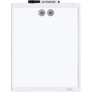 Quartet Magnetic Whiteboard, 8-1/2″ x 11″ White Board for Wall, Dry Erase Board for Kids, Perfect for Home Office & Home School Supplies, 1 Dry Erase Marker, 2 Magnets, Black Frame (MHOW8511-BK)(White)