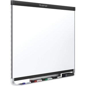Quartet Magnetic Whiteboard, Porcelain, White Board, Dry Erase Board, 8′ x 4′, Aluminum Frame, Prestige 2 Duramax (P558AP2)(Black)