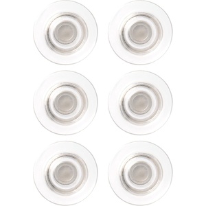 Quartet Strong Magnets for White Boards, Rare Earth Magnet for Glass Whiteboards, Clear, 6 Pack (85391)(Clear)