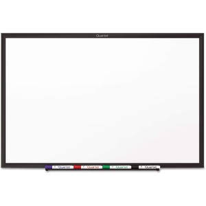Quartet Whiteboard, Non-Magnetic Dry Erase White Board, 6′ x 4′, Total Erase, Black Aluminum Frame (S537B)