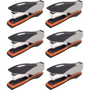 Swingline Stapler, 40 Sheet Capacity, Optima 40, Jam Free, Reduced Effort, Soft Grip, Metal, Orange and Gray (87845)(Pack of 6)