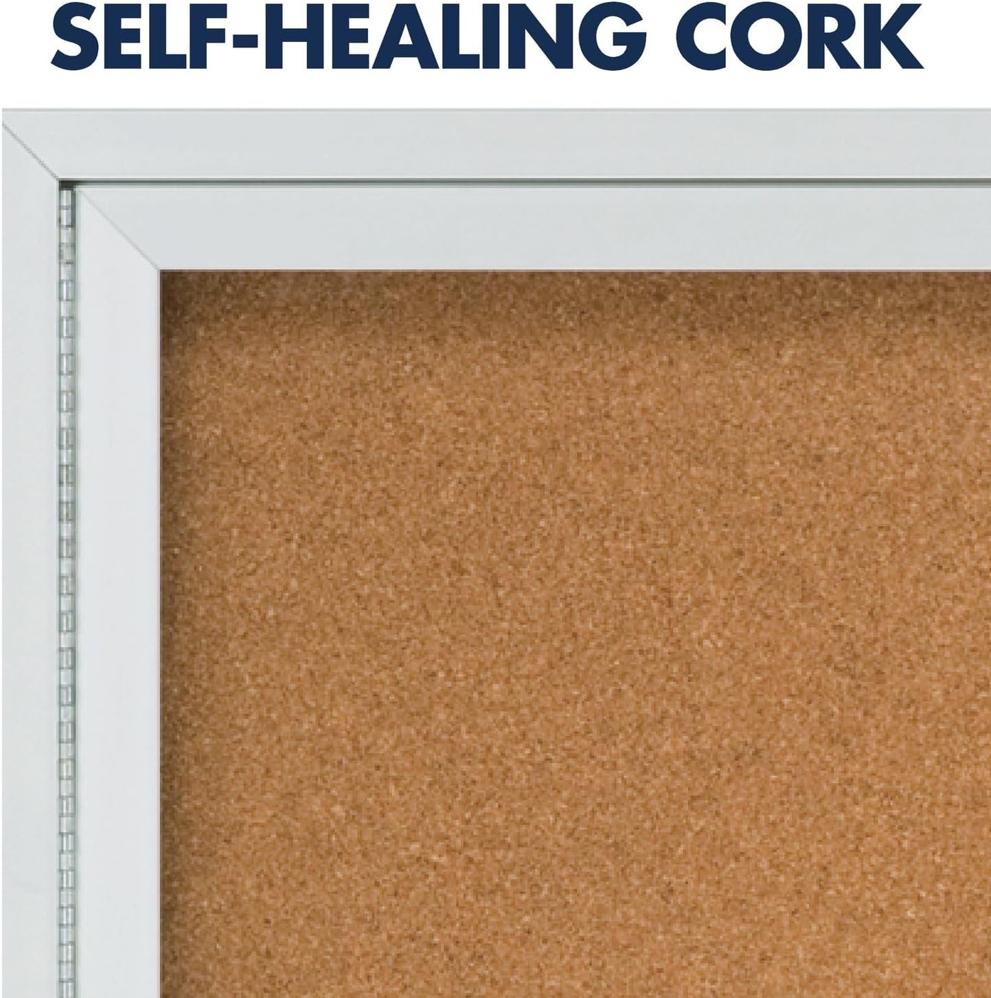 image:imageQuartet Bulletin Board 4 x 3 Enclosed Cork Notice Board Lockable Swing Door Weather Resistant Aluminum Frame 212436 x 48