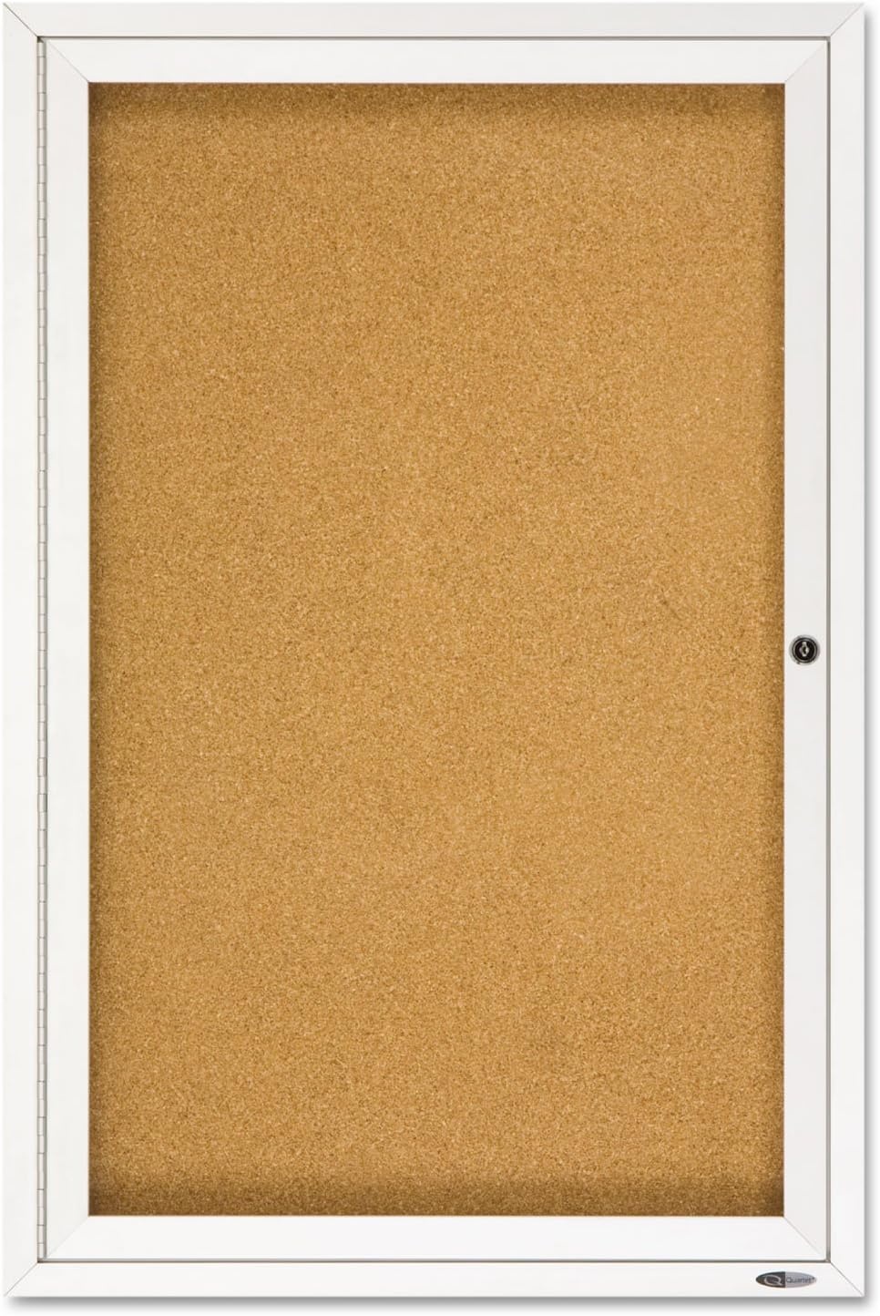 image:imageQuartet Bulletin Board 6 x 4 Enclosed Cork Notice Board Lockable Swing Doors Aluminum Frame 2367Silver