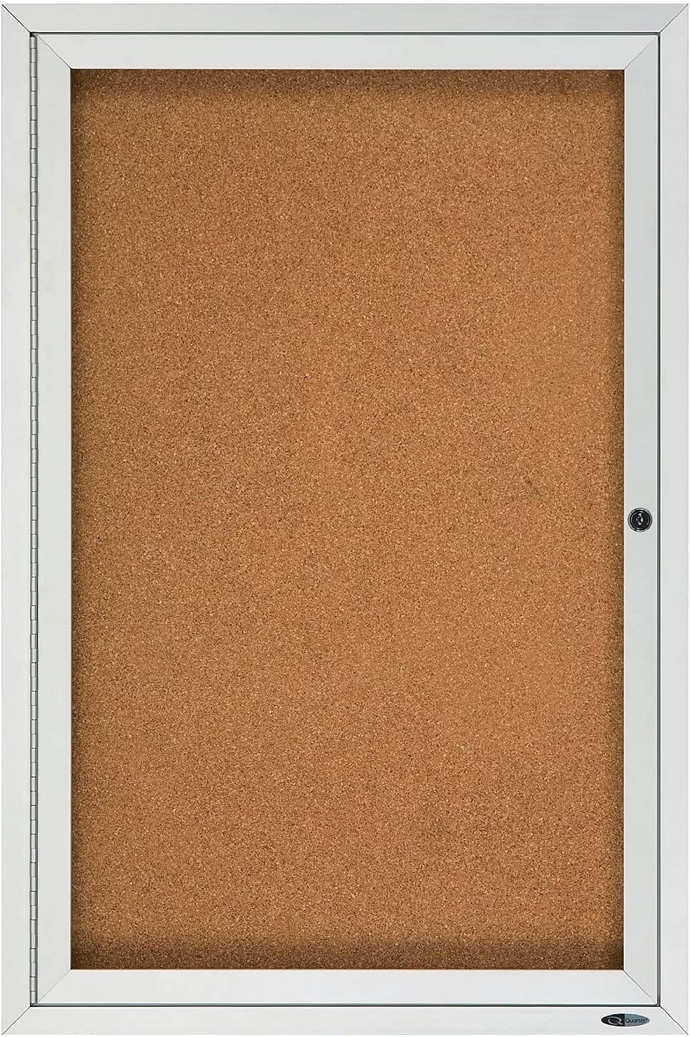 image:imageQuartet Bulletin Board 6 x 4 Enclosed Cork Notice Board Lockable Swing Doors Aluminum Frame 2367Silver