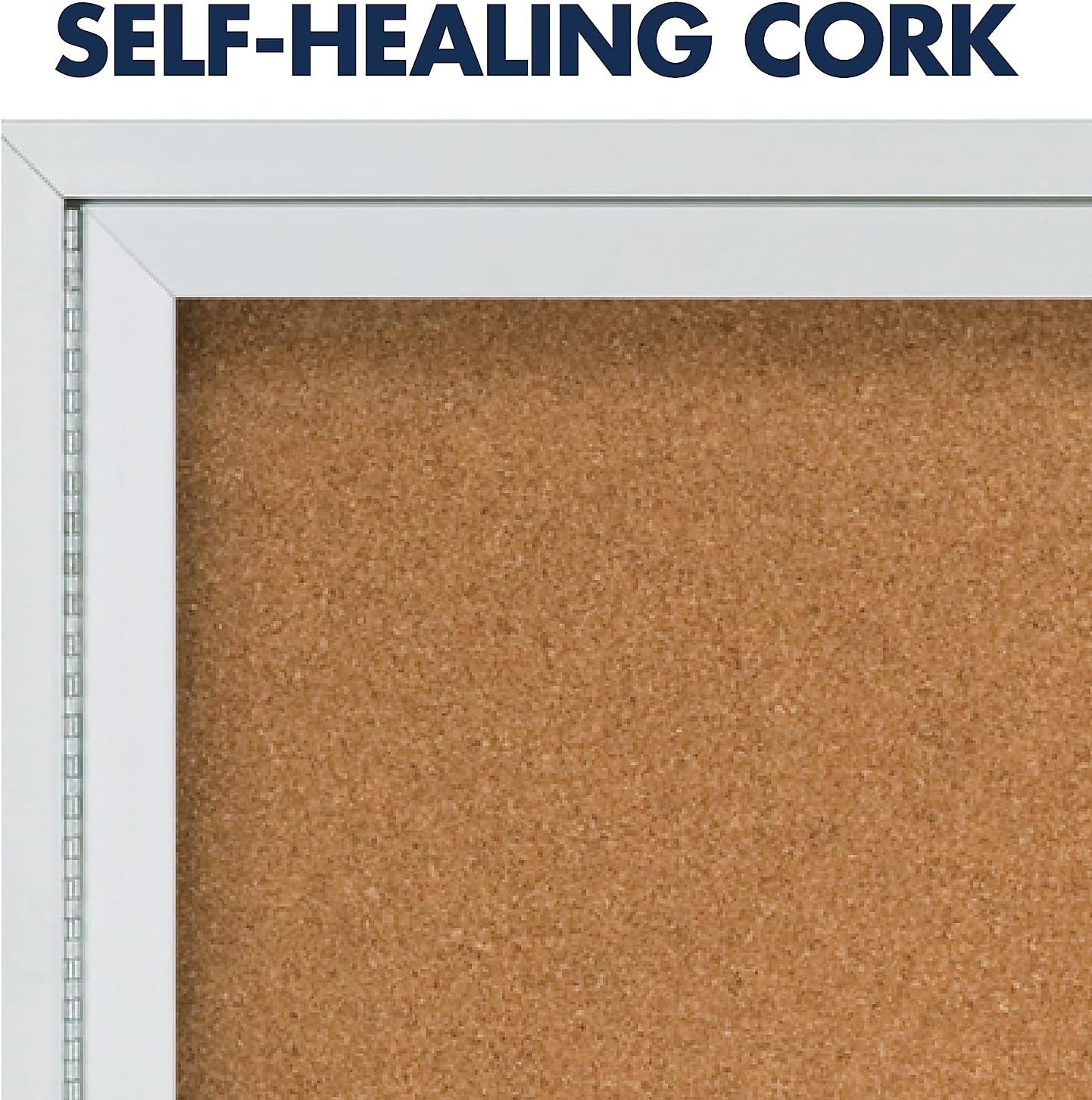 image:imageQuartet Bulletin Board 6 x 4 Enclosed Cork Notice Board Lockable Swing Doors Aluminum Frame 2367Silver