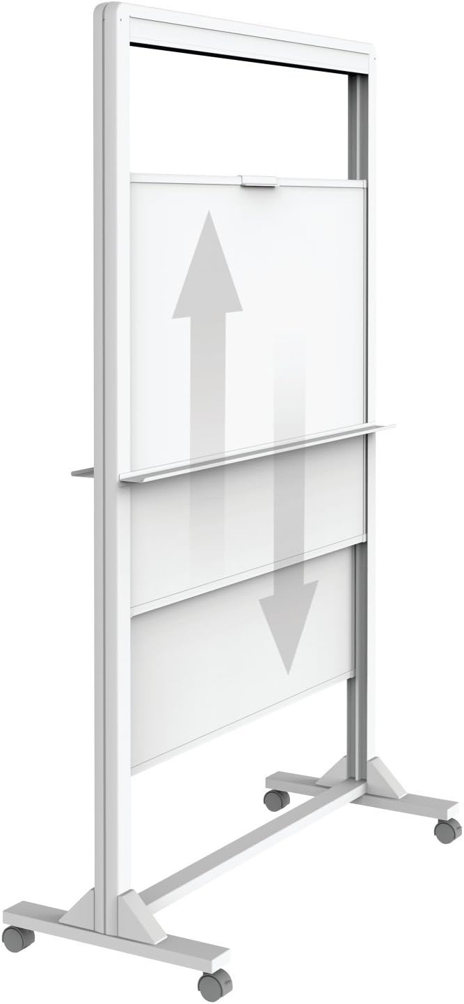 image:imageQuartet Dry Erase Easel Magnetic 40 x 68 Motion DualTrack Mobile Aluminum Frame ECM4068DT