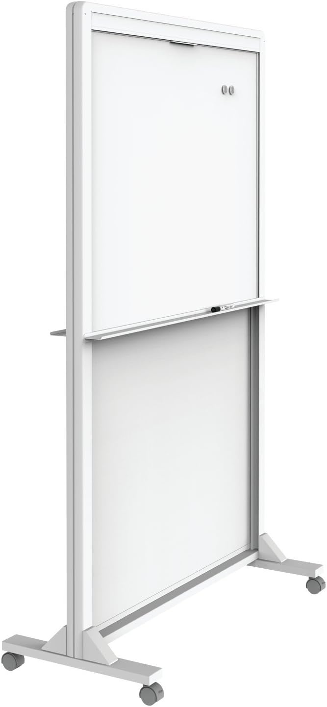 image:imageQuartet Dry Erase Easel Magnetic 40 x 68 Motion DualTrack Mobile Aluminum Frame ECM4068DT