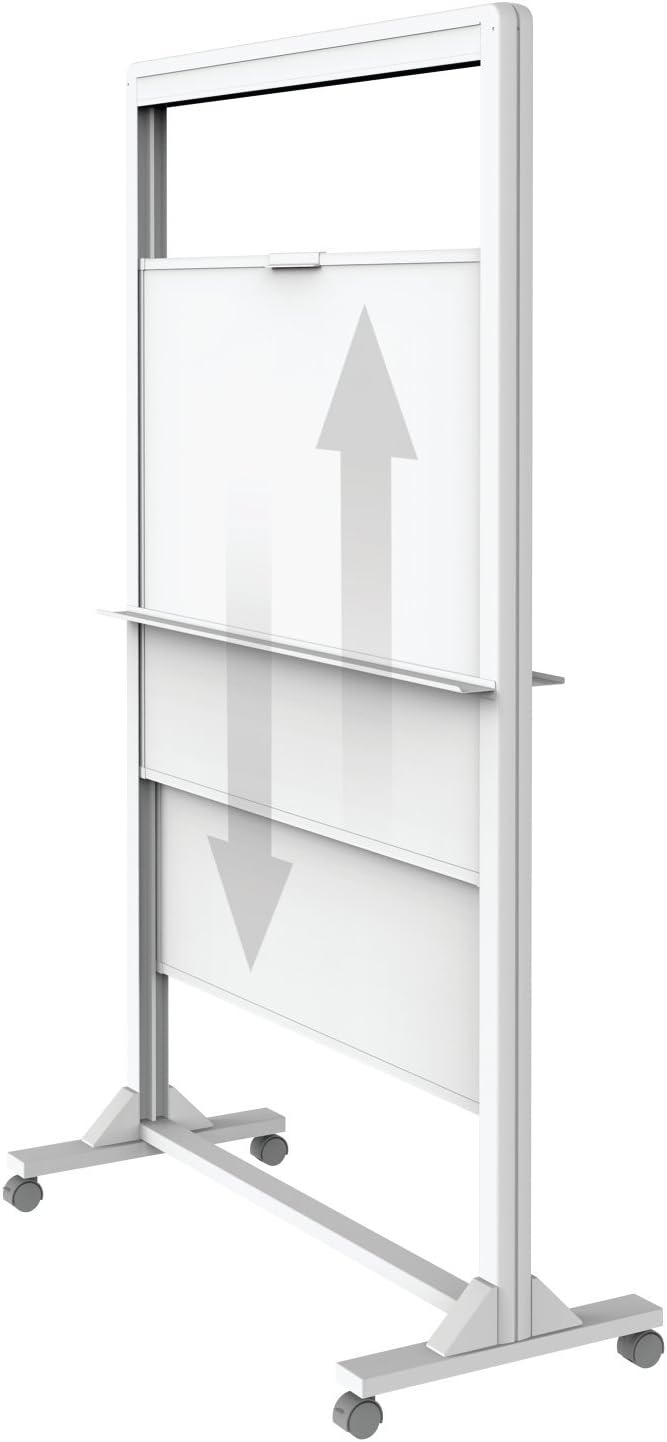 image:imageQuartet Dry Erase Easel Magnetic 40 x 68 Motion DualTrack Mobile Aluminum Frame ECM4068DT