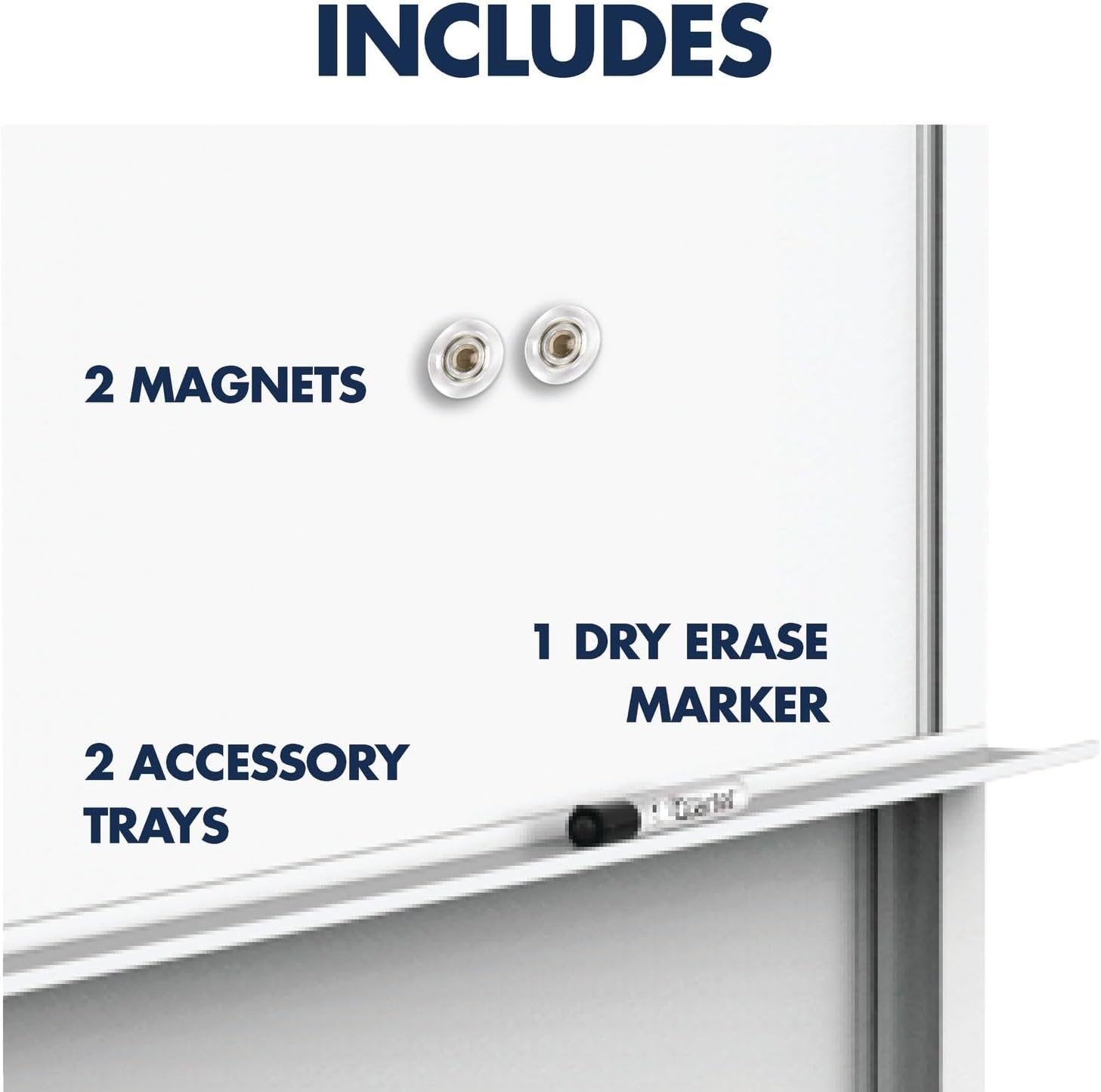 image:imageQuartet Dry Erase Easel Magnetic 40 x 68 Motion DualTrack Mobile Aluminum Frame ECM4068DT