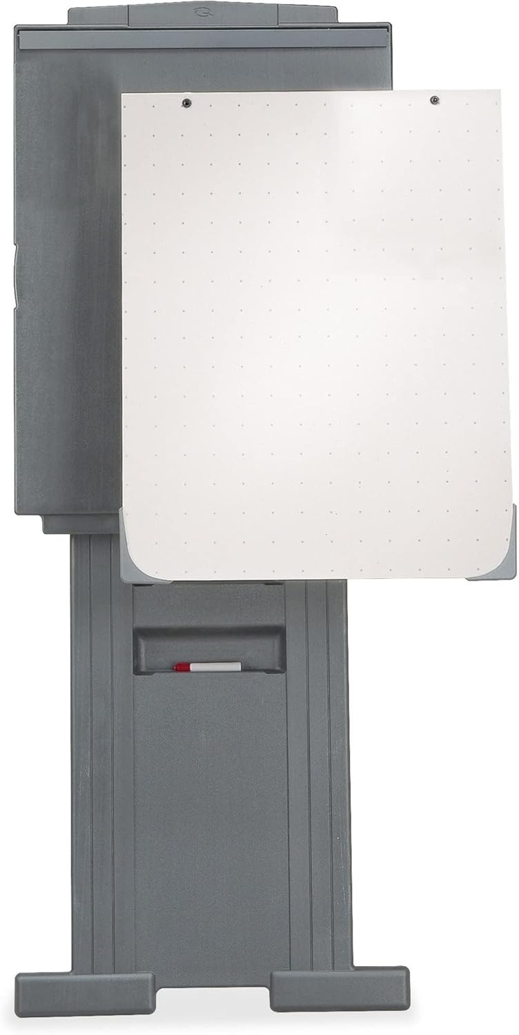 image:imageQuartet Easel Adjusts 39 to 72 inches High Collapsible Portable Whiteboard Flipchart Holder DuraMax Presentation Gray 200E