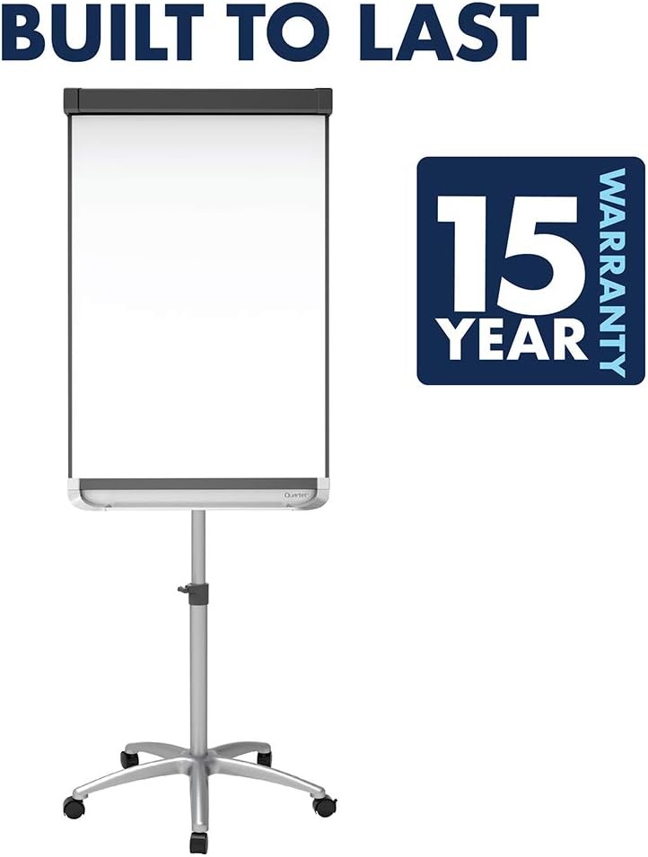 image:imageQuartet Easel Magnetic 6 x 4 Reversible WhiteboardFlipchart Prestige 2 Mobile Presentation Graphite Frame ECM64P224W x 36H