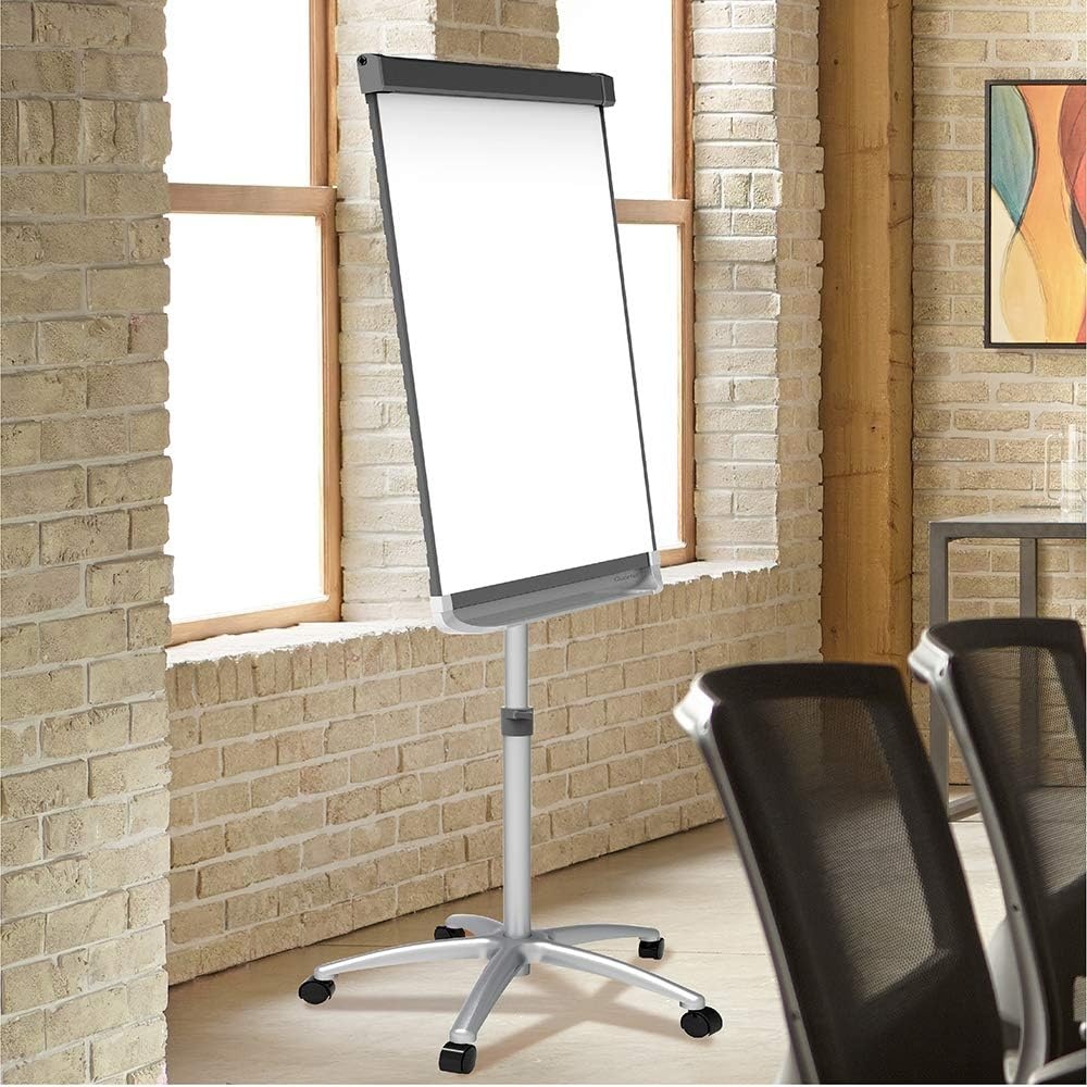 image:imageQuartet Easel Magnetic 6 x 4 Reversible WhiteboardFlipchart Prestige 2 Mobile Presentation Graphite Frame ECM64P224W x 36H