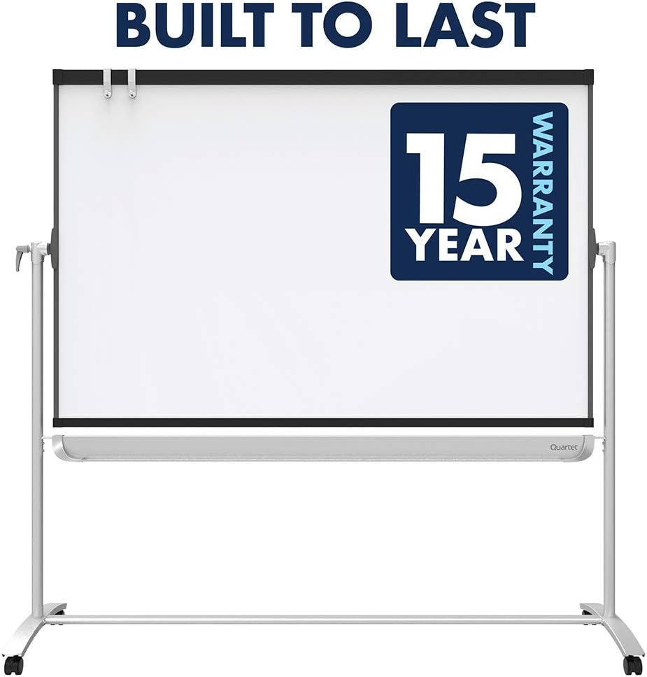 image:imageQuartet Easel Magnetic 6 x 4 Reversible WhiteboardFlipchart Prestige 2 Mobile Presentation Graphite Frame ECM64P272W x 48H