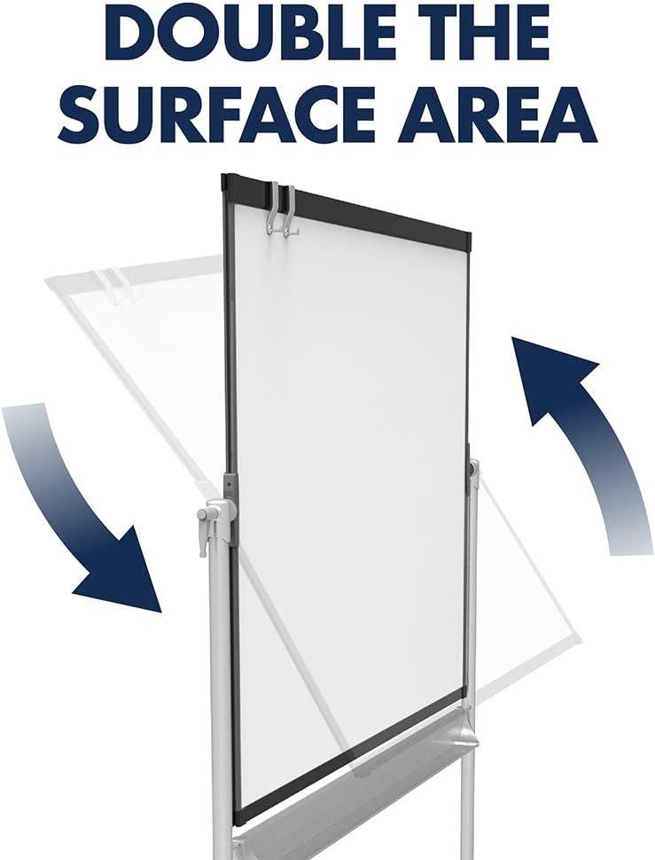 image:imageQuartet Easel Magnetic 6 x 4 Reversible WhiteboardFlipchart Prestige 2 Mobile Presentation Graphite Frame ECM64P272W x 48H
