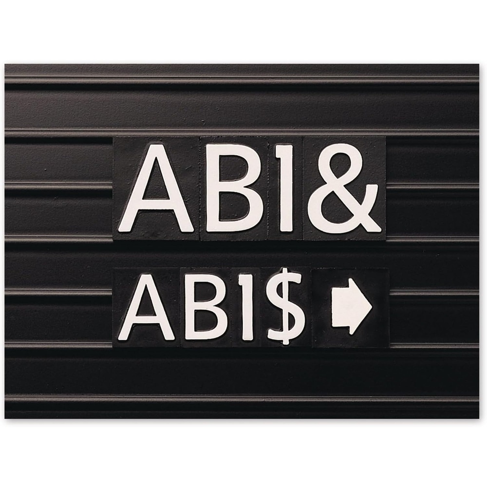 image:imageQuartet Characters for Magnetic Letter Boards Helvetica Font 1 Inch 128 Characters per Set White M1128 LettersNumbersSymbols