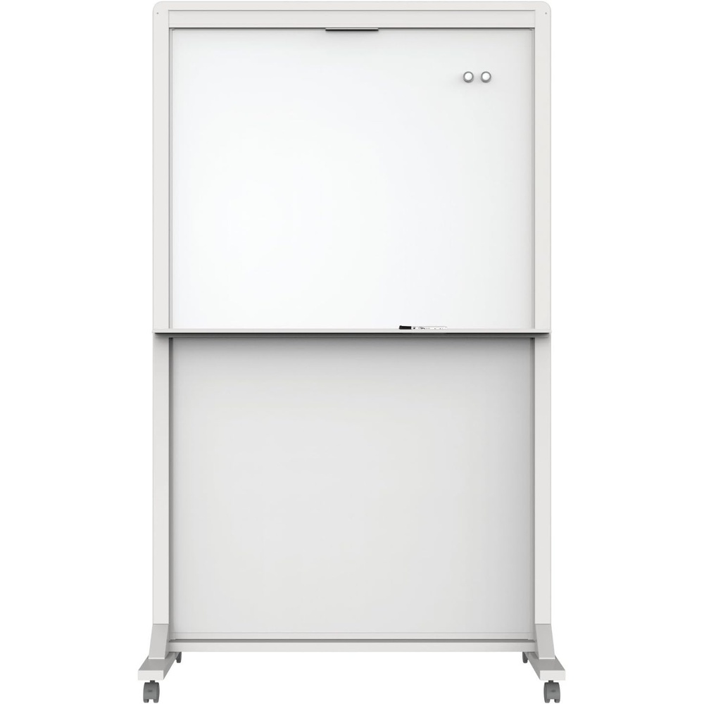 image:imageQuartet Dry Erase Easel Magnetic 40 x 68 Motion DualTrack Mobile Aluminum Frame ECM4068DT