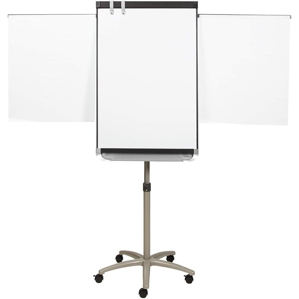 image:imageQuartet Easel Magnetic 6 x 4 Reversible WhiteboardFlipchart Prestige 2 Mobile Presentation Graphite Frame ECM64P224W x 36H