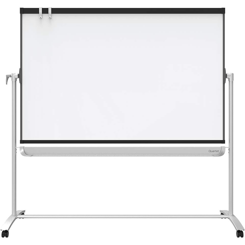 image:imageQuartet Easel Magnetic 6 x 4 Reversible WhiteboardFlipchart Prestige 2 Mobile Presentation Graphite Frame ECM64P272W x 48H