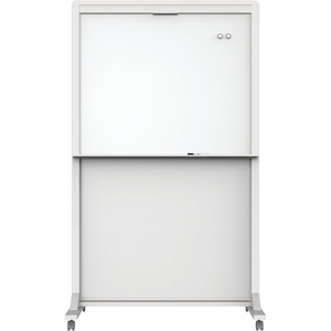 Quartet Dry Erase Easel, Magnetic, 40″ x 68″, Motion Dual-Track, Mobile, Aluminum Frame (ECM4068DT)
